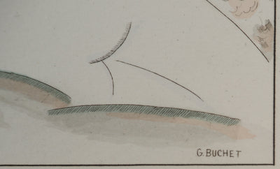 Gustave BUCHET : Les baigneuses antiques, Gravure originale (photo de détail 2) - Crédit photo : Galerie Art.Paris