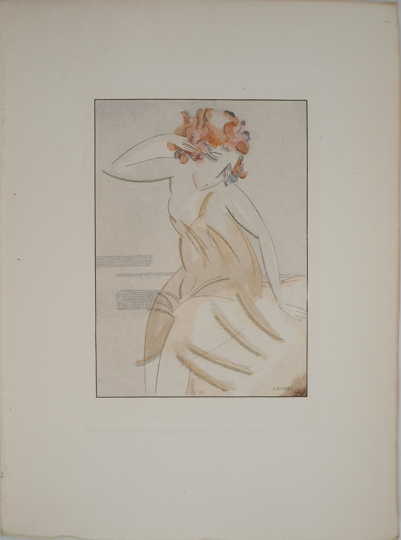 Gustave BUCHET : Le désespoir de Sappho, Gravure originale (photo de détail 3) - Crédit photo : Galerie Art.Paris