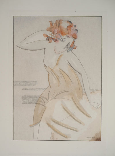 Gustave BUCHET : Le désespoir de Sappho, Gravure originale (vue générale) - Crédit photo : Galerie Art.Paris