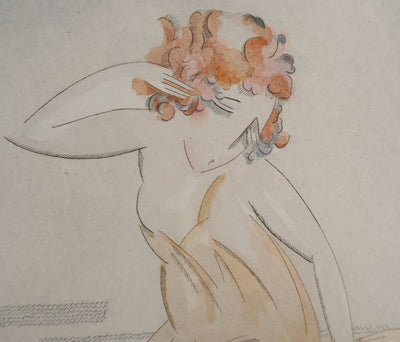 Gustave BUCHET : Le désespoir de Sappho, Gravure originale (photo de détail 4) - Crédit photo : Galerie Art.Paris