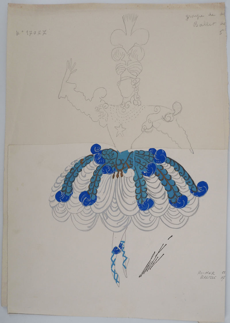 ERTE : La danseuse de ballet, Gouache originale signée