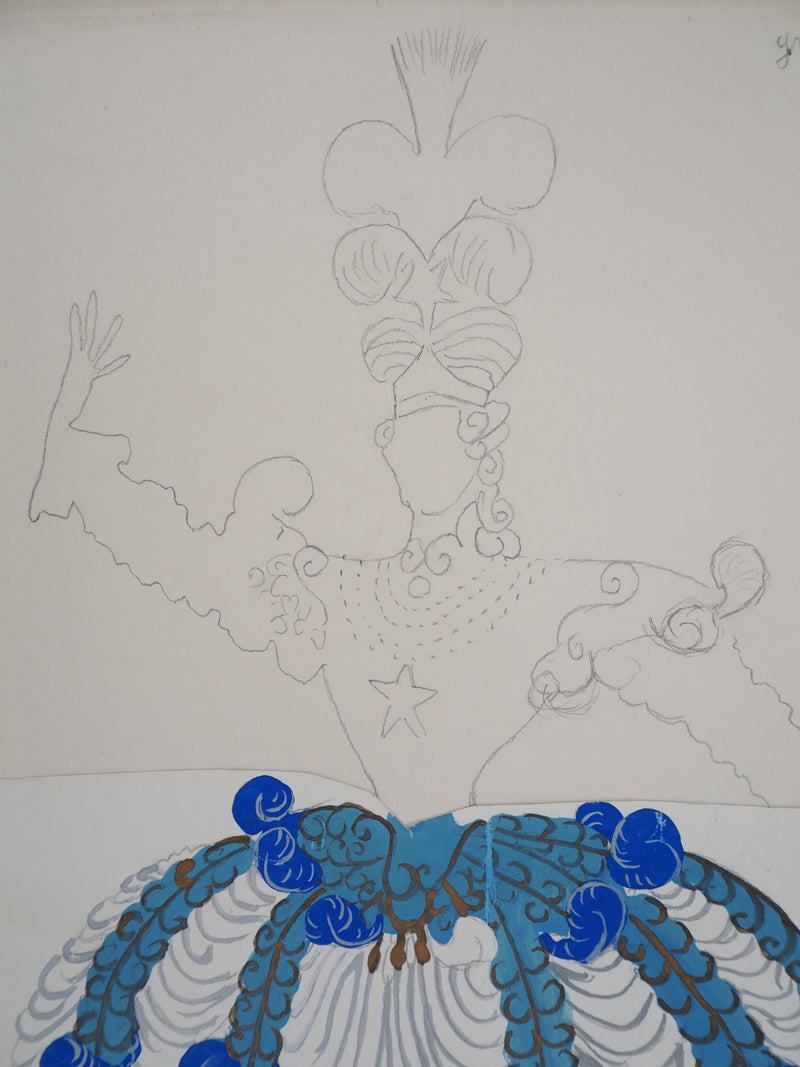 ERTE : La danseuse de ballet, Gouache originale signée