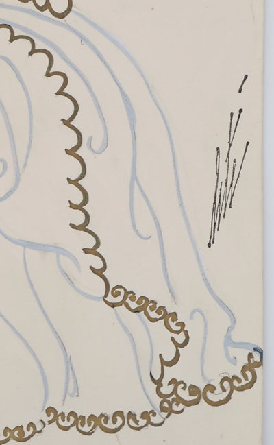 ERTE : La danseuse de ballet, Gouache originale signée