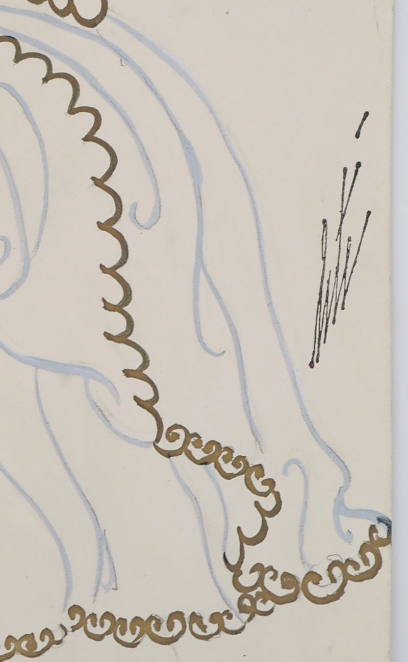 ERTE : La danseuse de ballet, Gouache originale signée