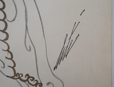 ERTE : Grande robe de bal, Gouache originale signée