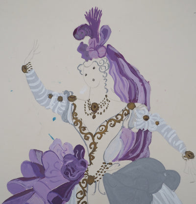 ERTE : Danseuse sur les pointes, Gouache originale signée