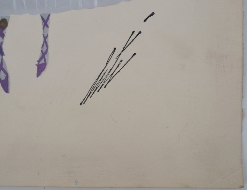 ERTE : Danseuse sur les pointes, Gouache originale signée