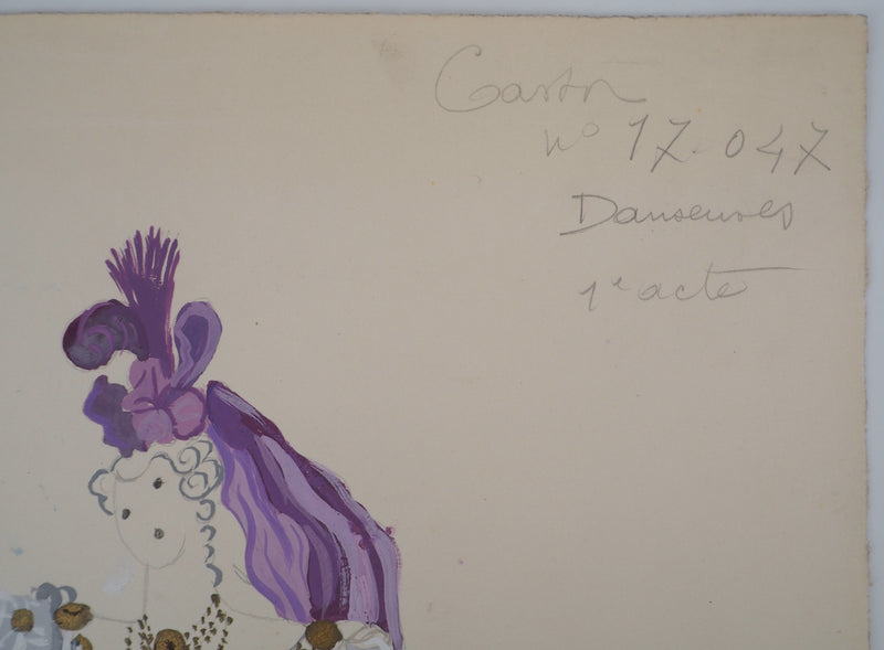 ERTE : Danseuse sur les pointes, Gouache originale signée