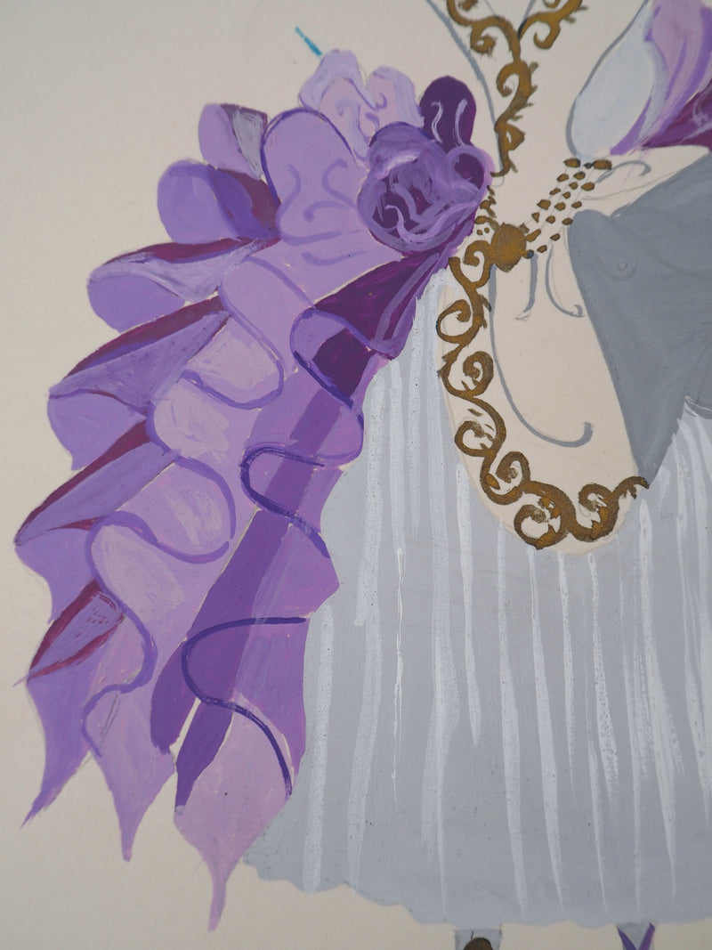 ERTE : Danseuse sur les pointes, Gouache originale signée