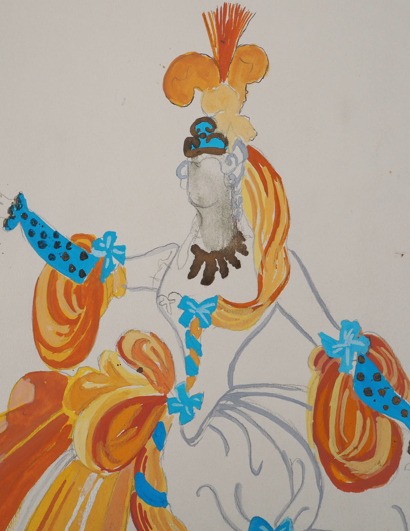 ERTE : La reine du bal, Gouache originale signée