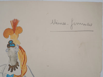 ERTE : La reine du bal, Gouache originale signée