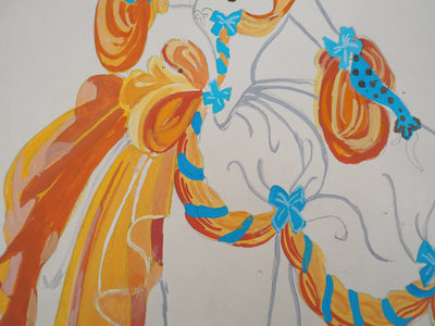 ERTE : La reine du bal, Gouache originale signée