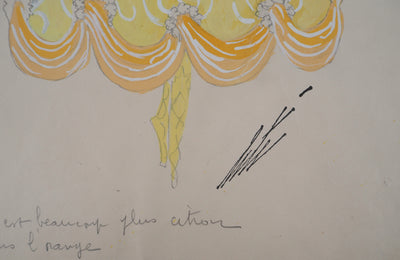ERTE : Danseuse des plaisirs célestes, Gouache originale signée