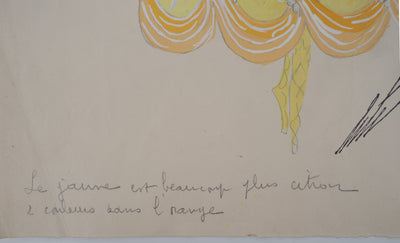ERTE : Danseuse des plaisirs célestes, Gouache originale signée