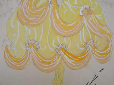 ERTE : Danseuse des plaisirs célestes, Gouache originale signée