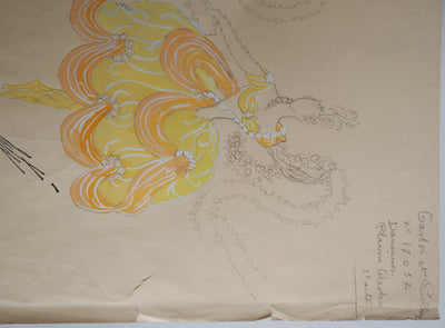 ERTE : Danseuse des plaisirs célestes, Gouache originale signée