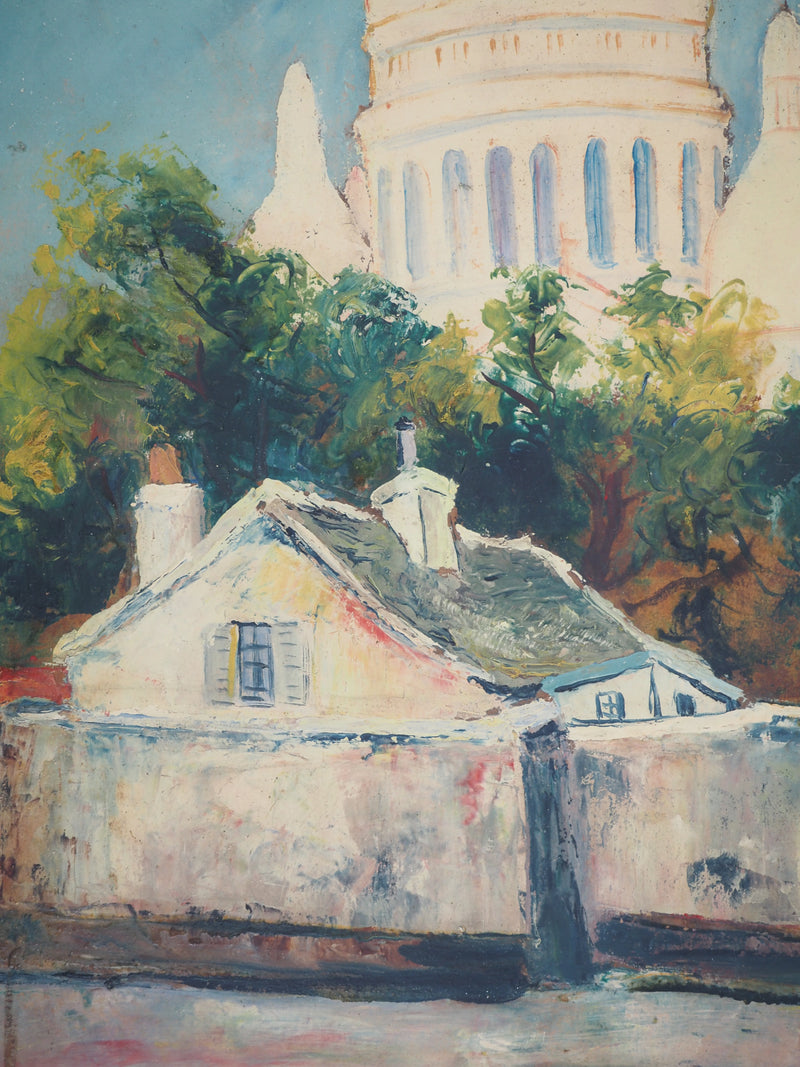 AF Elisée MACLET, Montmartre, Sacré Coeur, Öl auf Holz, signiert