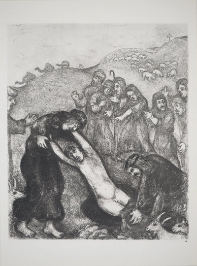 Marc CHAGALL : Joseph dépouillé par ses frères, Héliogravure originale (vue générale) - Crédit photo : Galerie Art.Paris