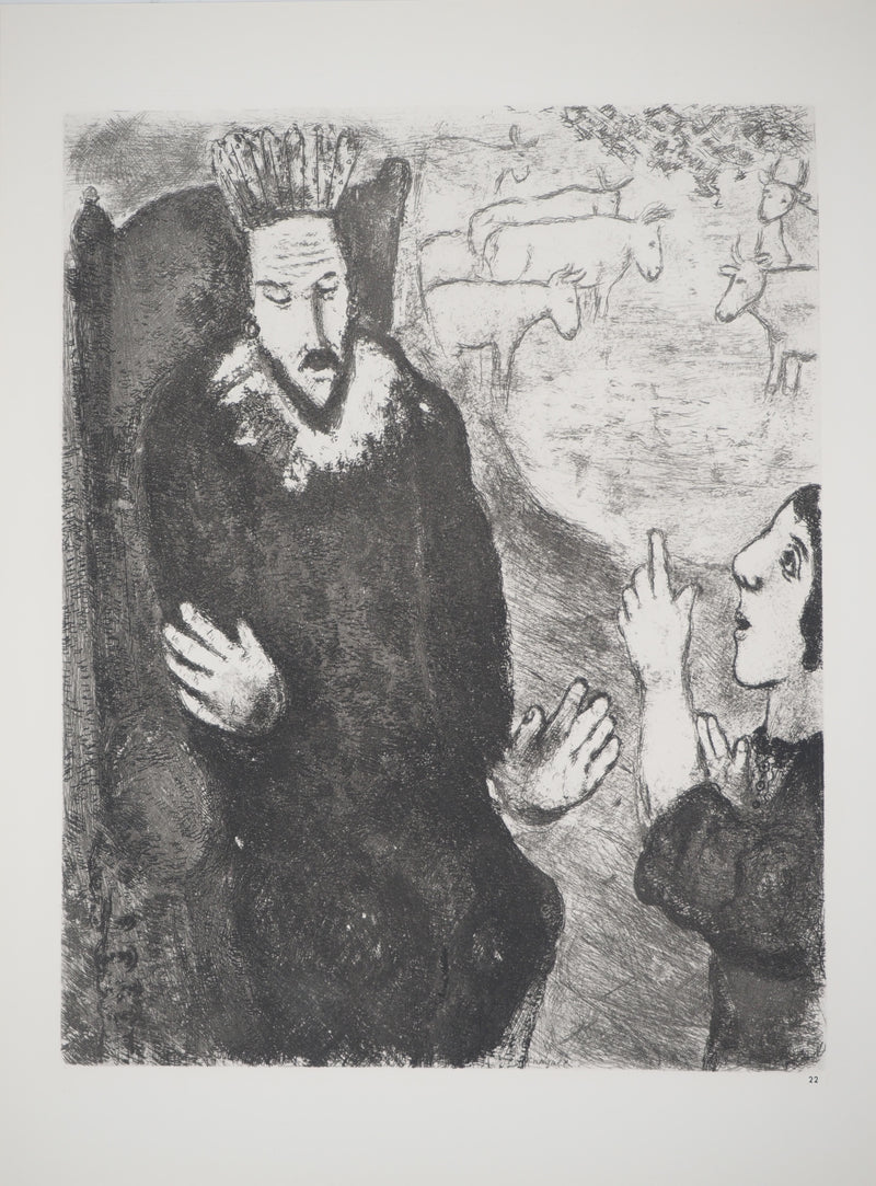 Marc CHAGALL : Joseph explique les songes de Pharaon, Héliogravure originale (vue générale) - Crédit photo : Galerie Art.Paris