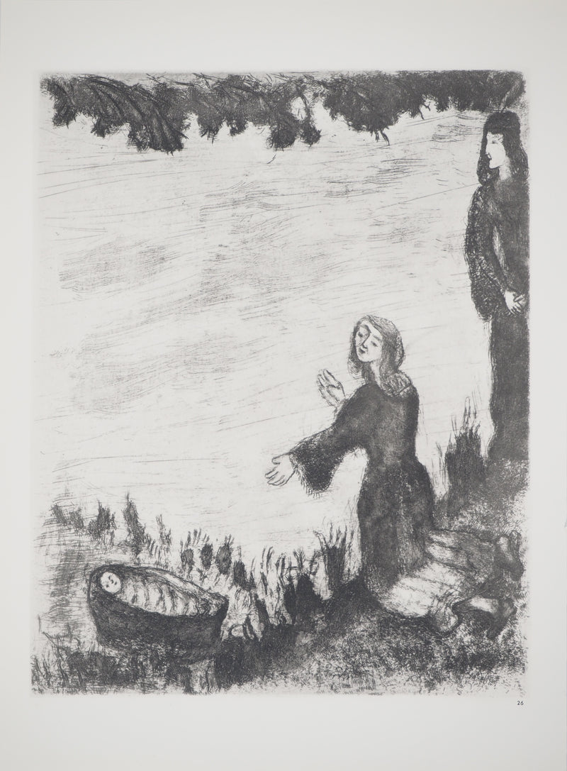 Marc CHAGALL : Moise sauvé des eaux, Héliogravure originale (vue générale) - Crédit photo : Galerie Art.Paris