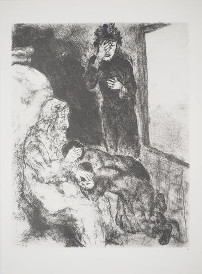 Marc CHAGALL : La bénédiction des fils de Joseph, Héliogravure originale (vue générale) - Crédit photo : Galerie Art.Paris