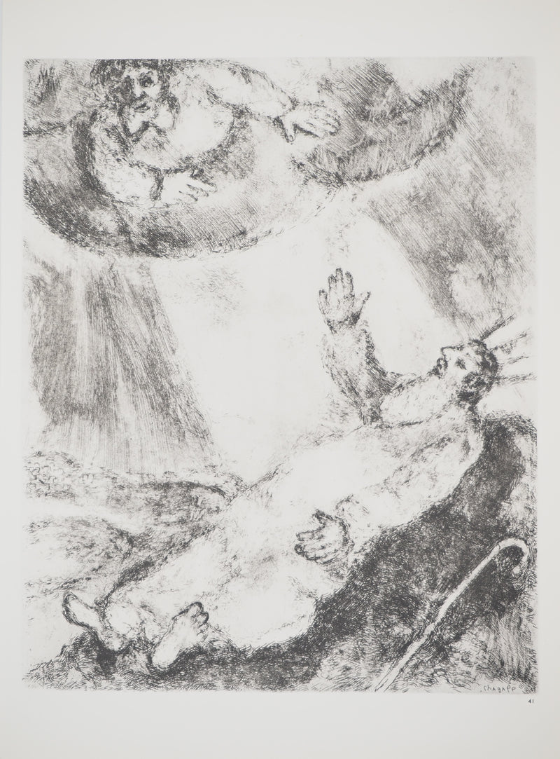 Marc CHAGALL : Mort de Moïse, Héliogravure originale (vue générale) - Crédit photo : Galerie Art.Paris