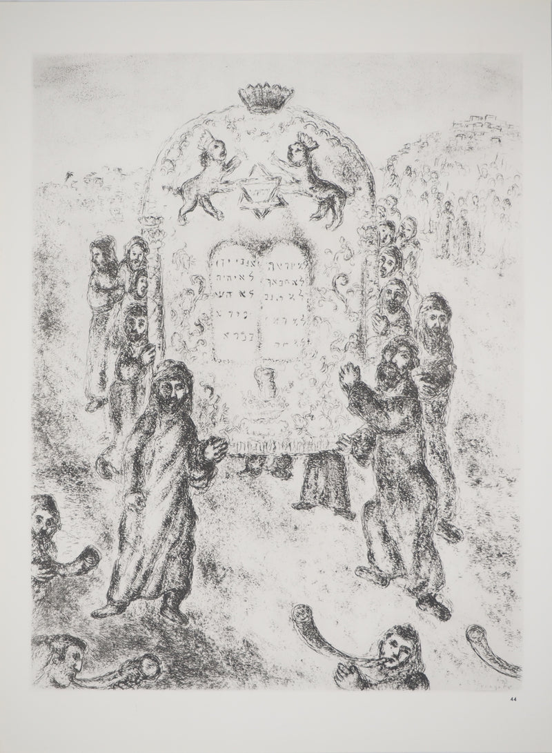 Marc CHAGALL : Josué le successeur de Moïse, Héliogravure originale (photo de détail 5) - Crédit photo : Galerie Art.Paris