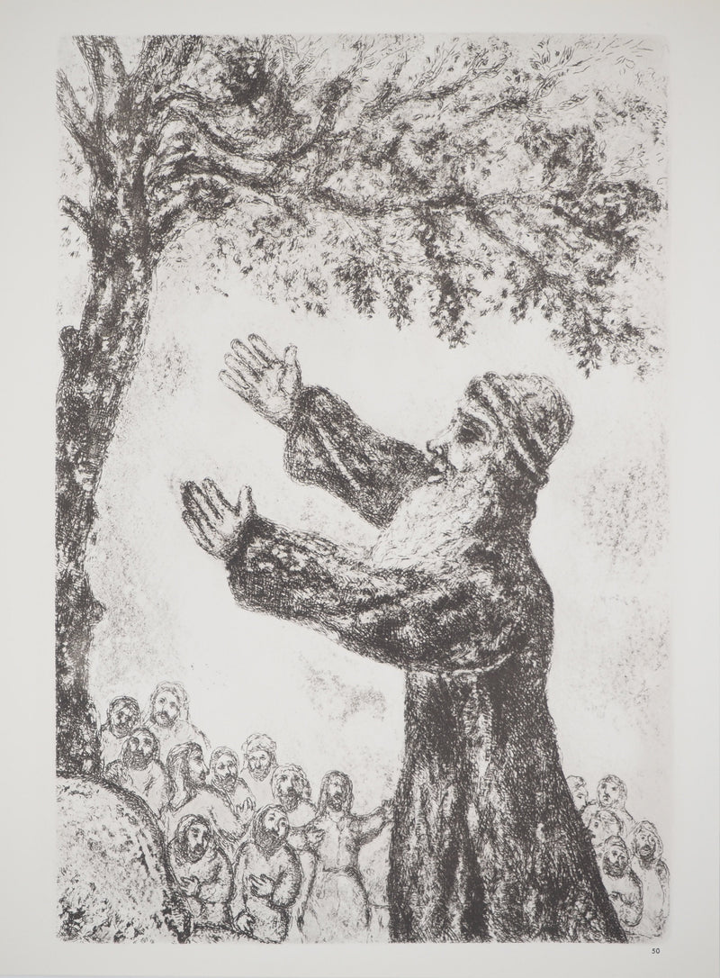 Marc CHAGALL : Josué prêche à son peuple, Héliogravure originale (vue générale) - Crédit photo : Galerie Art.Paris