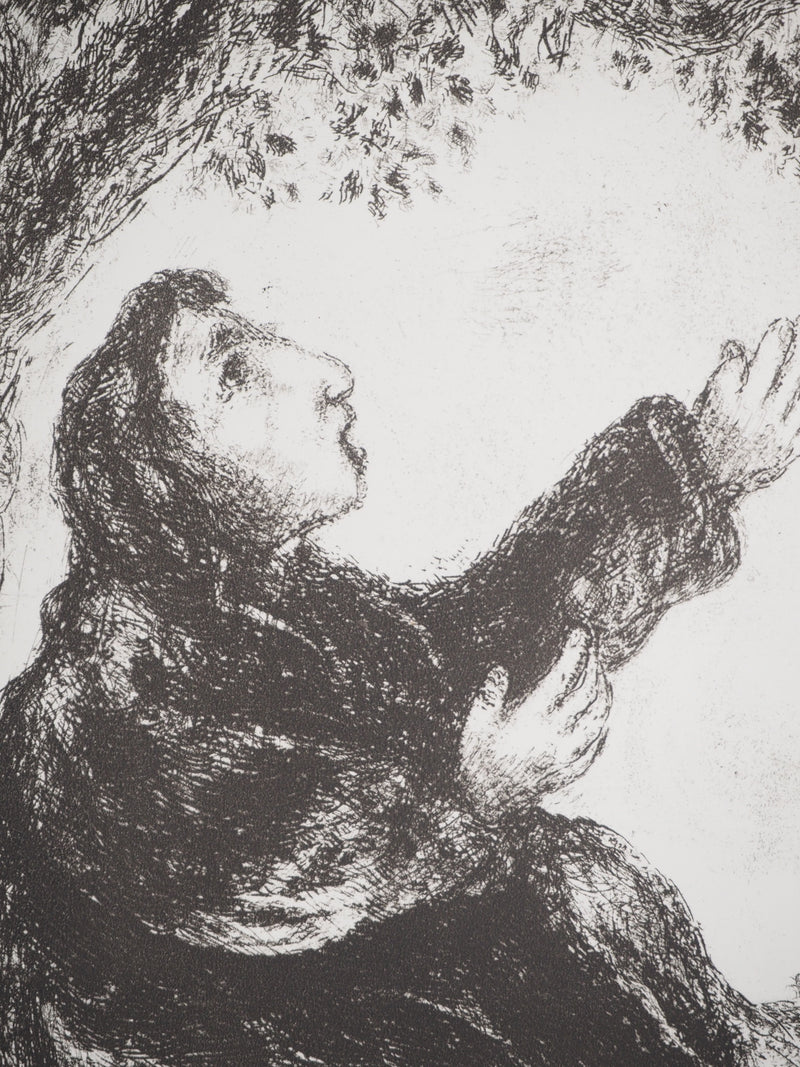 Marc CHAGALL : Josué dresse une pierre témoignant de l&