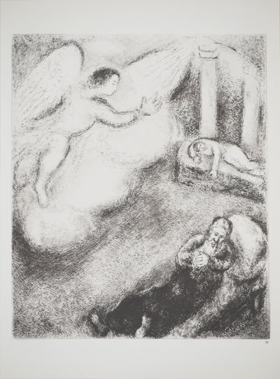 Marc CHAGALL : L'appel de Dieu, Héliogravure originale (vue générale) - Crédit photo : Galerie Art.Paris