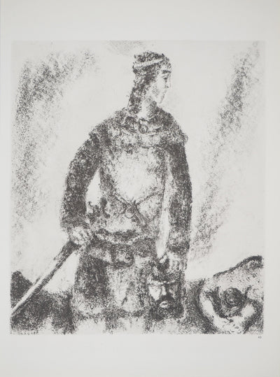 Marc CHAGALL : Victoire de David sur Goliath, Héliogravure originale (vue générale) - Crédit photo : Galerie Art.Paris