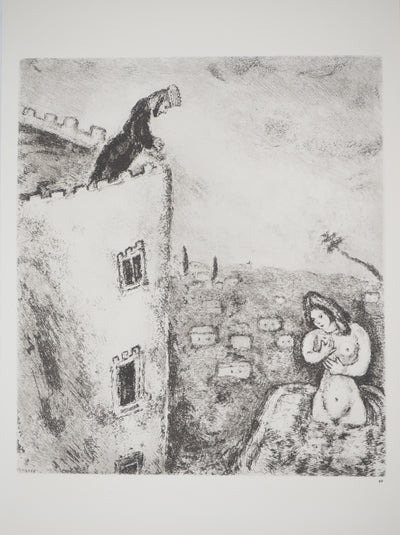 Marc CHAGALL : Bethsabée prenant son bain, Héliogravure originale (vue générale) - Crédit photo : Galerie Art.Paris