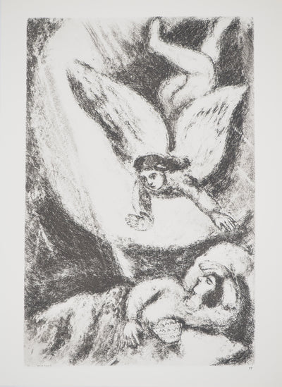 Marc CHAGALL : Dieu apparaît en songe à Salomon, Héliogravure originale (vue générale) - Crédit photo : Galerie Art.Paris