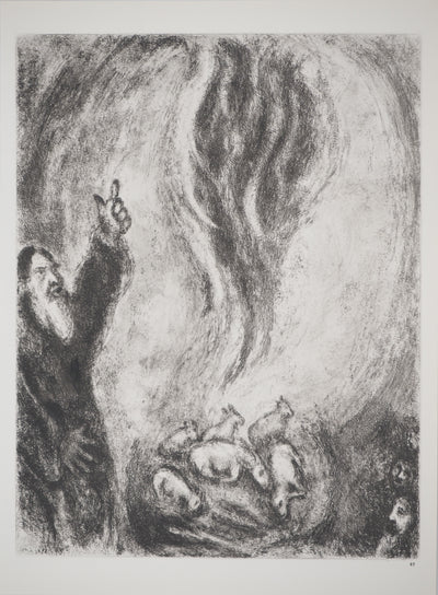 Marc CHAGALL : L'holocauste d'Elie consumé par le feu, Héliogravure originale (vue générale) - Crédit photo : Galerie Art.Paris