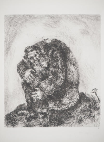 Marc CHAGALL : Elie annonçant la pluie, Héliogravure originale (vue générale) - Crédit photo : Galerie Art.Paris