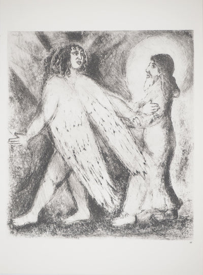 Marc CHAGALL : L'homme guidé par l'Eternel dans la voie droite, Héliogravure originale (vue générale) - Crédit photo : Galerie Art.Paris