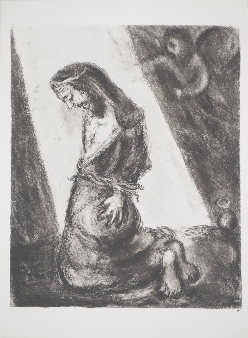 Marc CHAGALL : Jérémie devant la lumière divine, Héliogravure originale (vue générale) - Crédit photo : Galerie Art.Paris