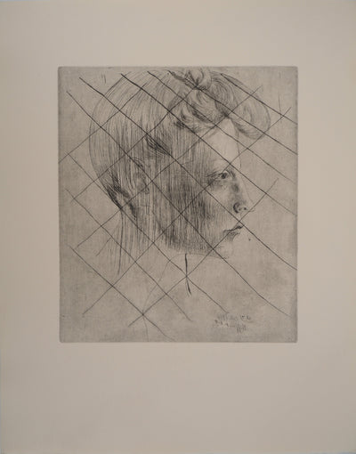 Pablo PICASSO : Saltimbanques : Tête de femme, Gravure originale (photo de détail 2) - Crédit photo : Galerie Art.Paris