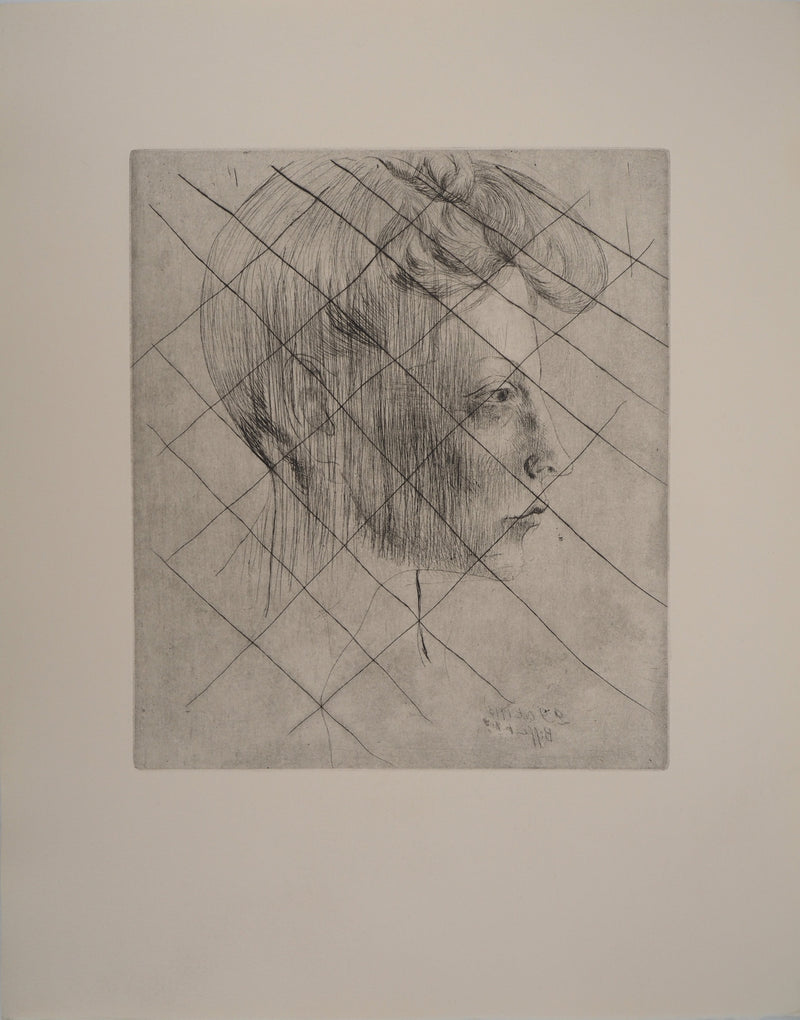 Pablo PICASSO : Saltimbanques : Tête de femme, Gravure originale (photo de détail 2) - Crédit photo : Galerie Art.Paris