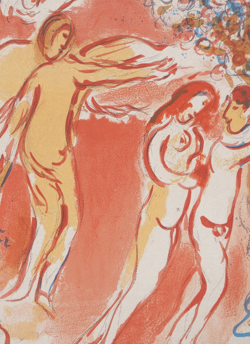 Marc CHAGALL : La Bible : Adam et Eve chassés du Paradis, Lithographie originale (photo de détail 3) - Crédit photo : Galerie Art.Paris