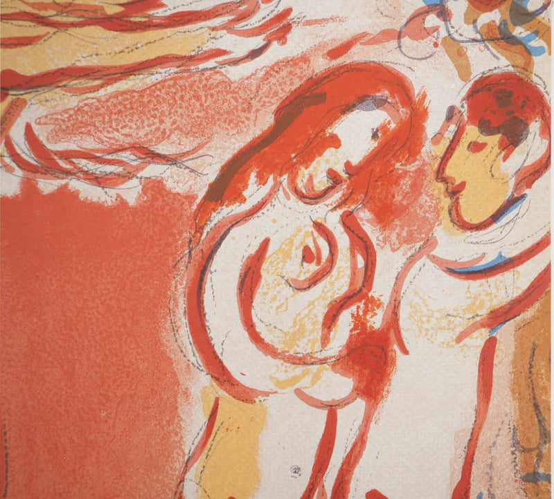 Marc CHAGALL : La Bible : Adam et Eve chassés du Paradis, Lithographie originale (vue générale) - Crédit photo : Galerie Art.Paris