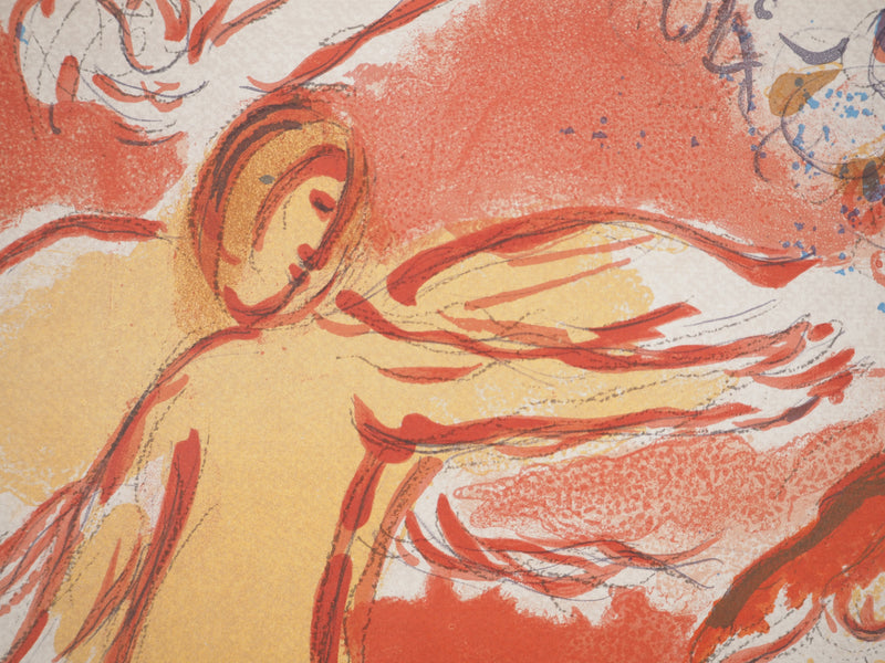 Marc CHAGALL : La Bible : Adam et Eve chassés du Paradis, Lithographie originale (photo de détail 4) - Crédit photo : Galerie Art.Paris