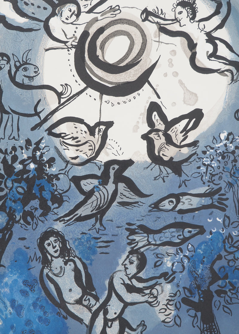 Marc CHAGALL : La Bible : La Création de la Terre, Lithographie originale (photo de détail 2) - Crédit photo : Galerie Art.Paris