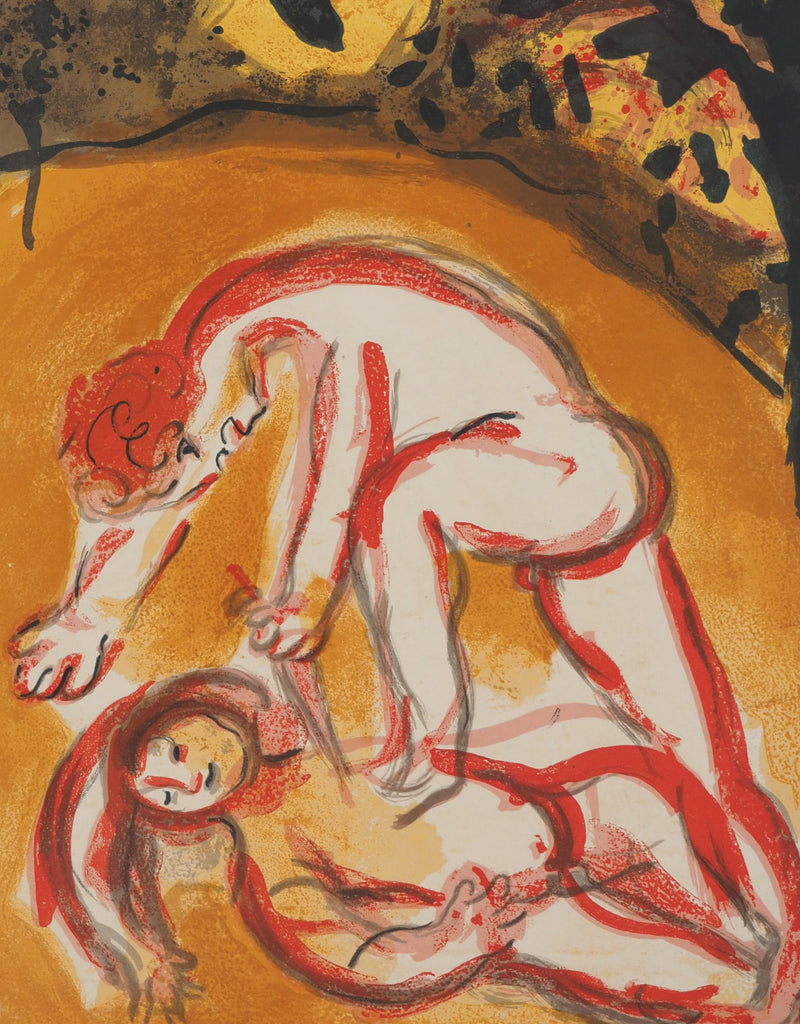 Marc CHAGALL : La Bible : Cain et Abel, Lithographie originale (photo de détail 2) - Crédit photo : Galerie Art.Paris