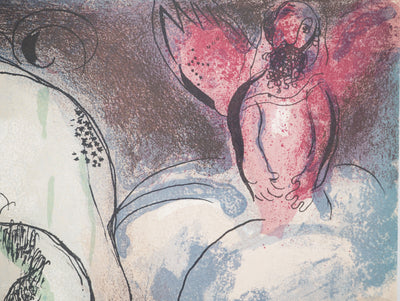 Marc CHAGALL : La Bible : Le rêve de Abimelech, Lithographie originale (photo de détail 5) - Crédit photo : Galerie Art.Paris