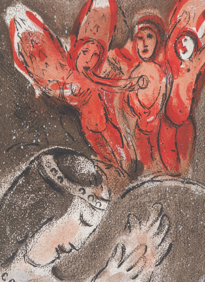 Marc CHAGALL : La Bible : Sara et les anges, Lithographie originale (photo de détail 2) - Crédit photo : Galerie Art.Paris