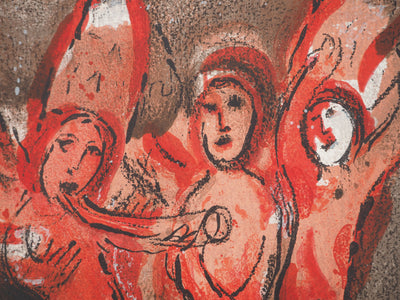 Marc CHAGALL : La Bible : Sara et les anges, Lithographie originale (photo de détail 4) - Crédit photo : Galerie Art.Paris