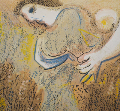 Marc CHAGALL : La Bible, La jeune fille dans le champs, Lithographie originale (photo de détail 3) - Crédit photo : Galerie Art.Paris