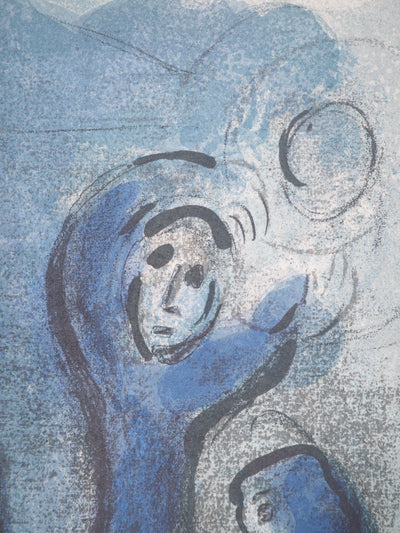 Marc CHAGALL : La Bible, Les espions de Jéricho au clair de lune, Lithographie originale (photo de détail 4) - Crédit photo : Galerie Art.Paris