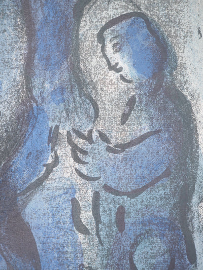 Marc CHAGALL : La Bible, Les espions de Jéricho au clair de lune, Lithographie originale (photo de détail 5) - Crédit photo : Galerie Art.Paris